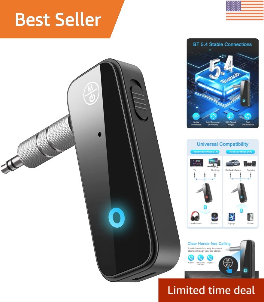 Plug and Play Bluetooth 5.4 Receiver/Transmitter: Seamless Audio for All Devices