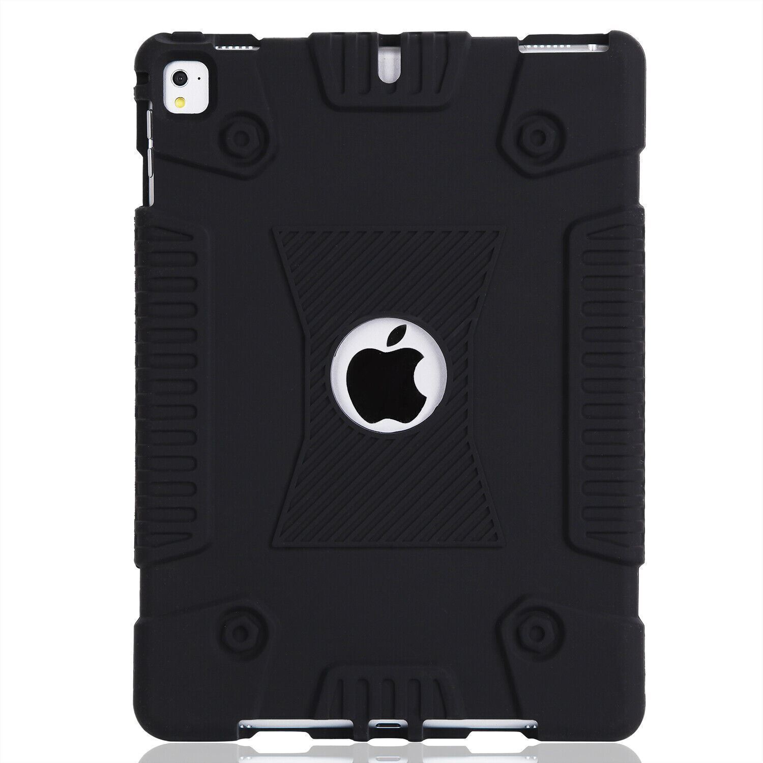 iPad 5th / 6th Generation 9.7 Shockproof Slim Soft Case + Tempered Glass Film