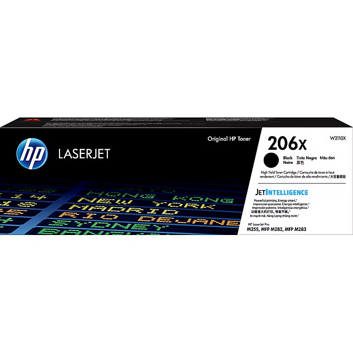 HP 206X Black High Yield Toner Cartridge, Prints Up to 3,150 Pages (W2110X)
