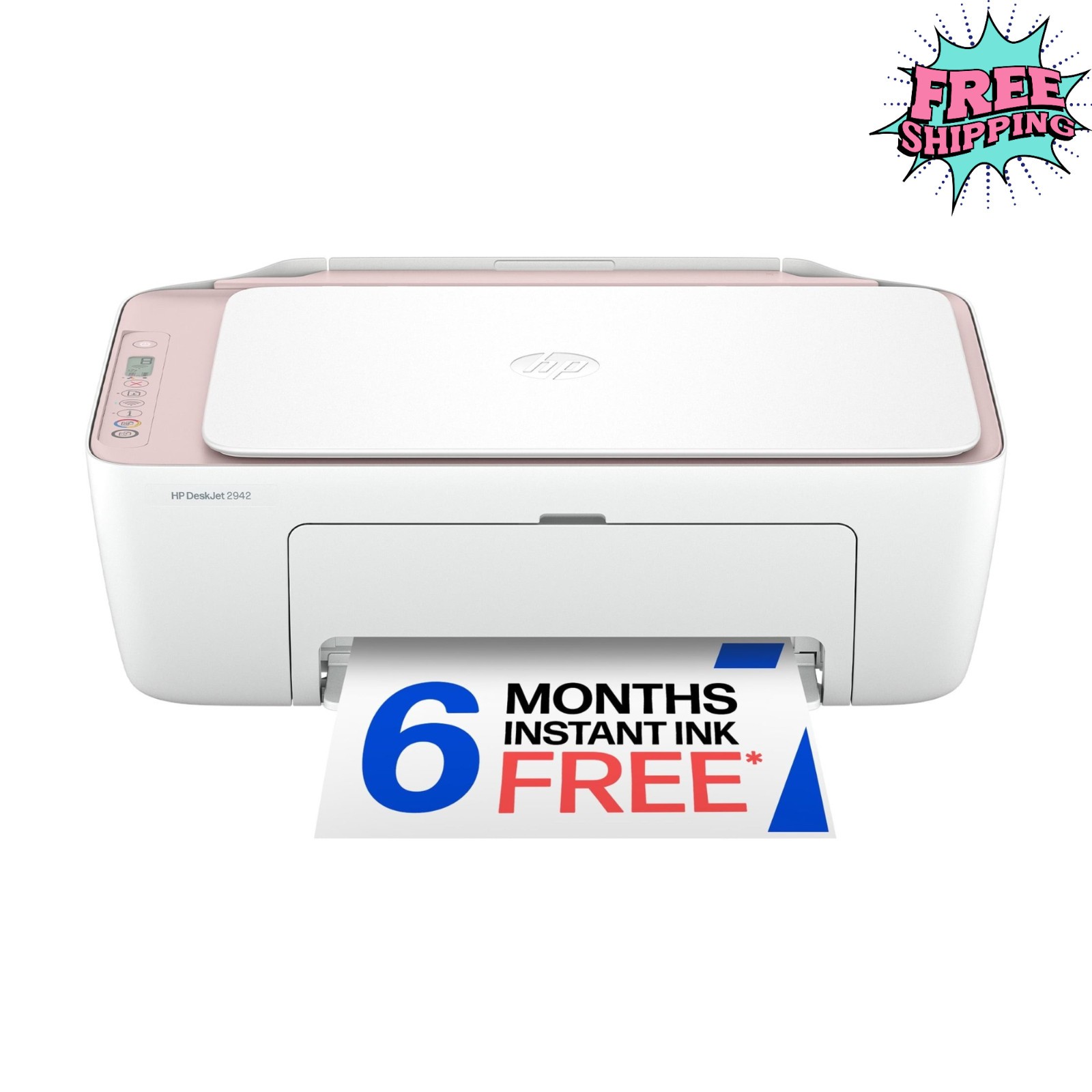 HP DeskJet 2942 Wireless All In One Color Inkjet Printer Rose Free Ship