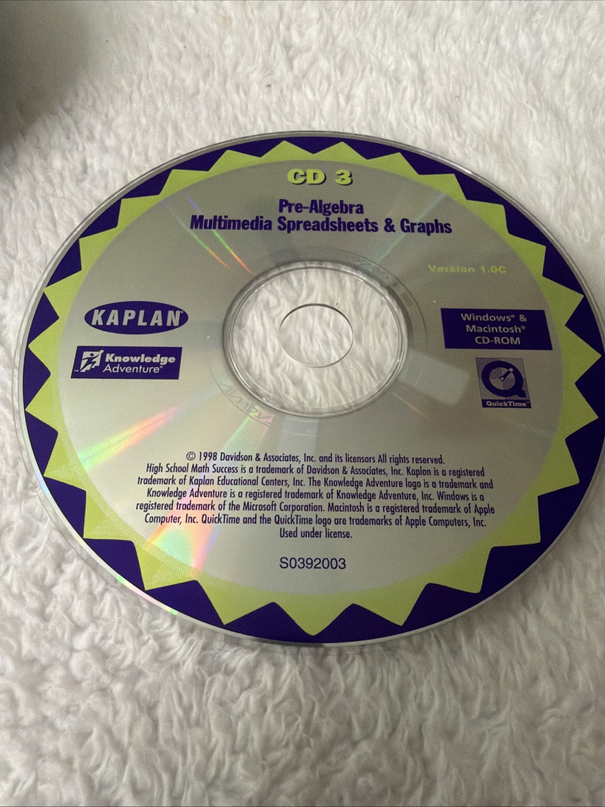 Kaplan Higher Score Mathematics High School PC CD ROM Pre Alegbra Geometry VTG