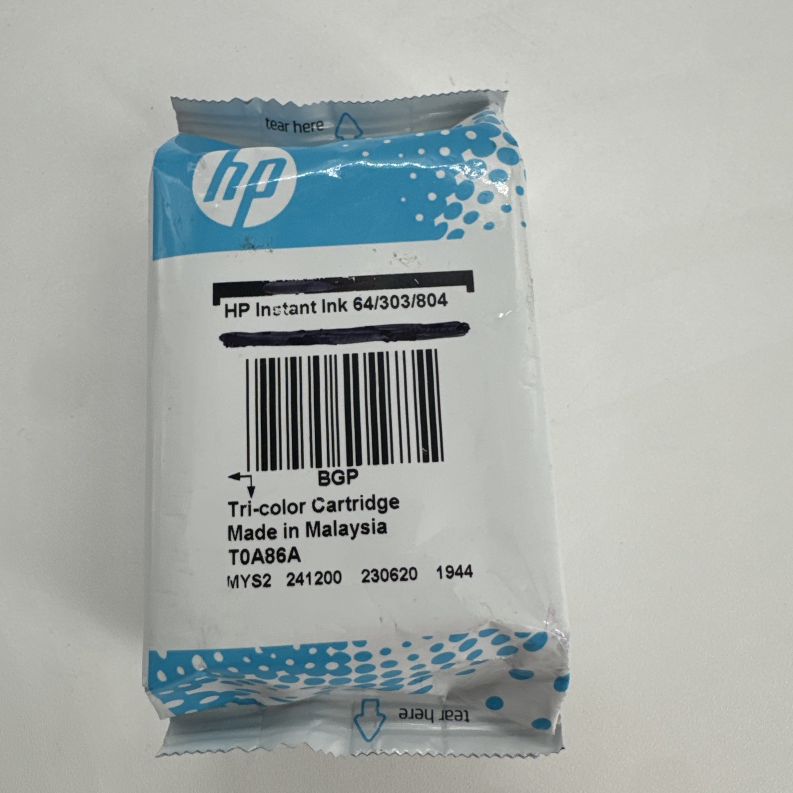 Genuine OEM Unopened HP 64/303/804 TRI-COLOR Ink Cartridge