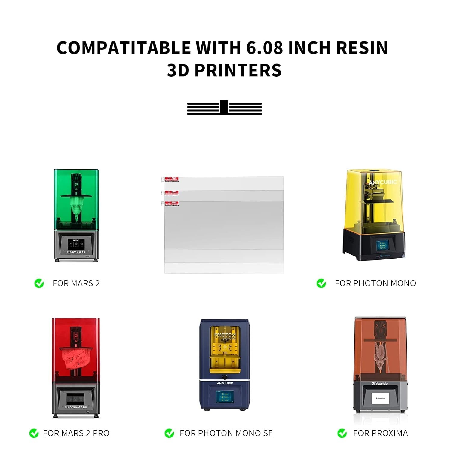 High-Quality PET Screen Protector for Elegoo Mars 2 and Photon Mono 3D Printers