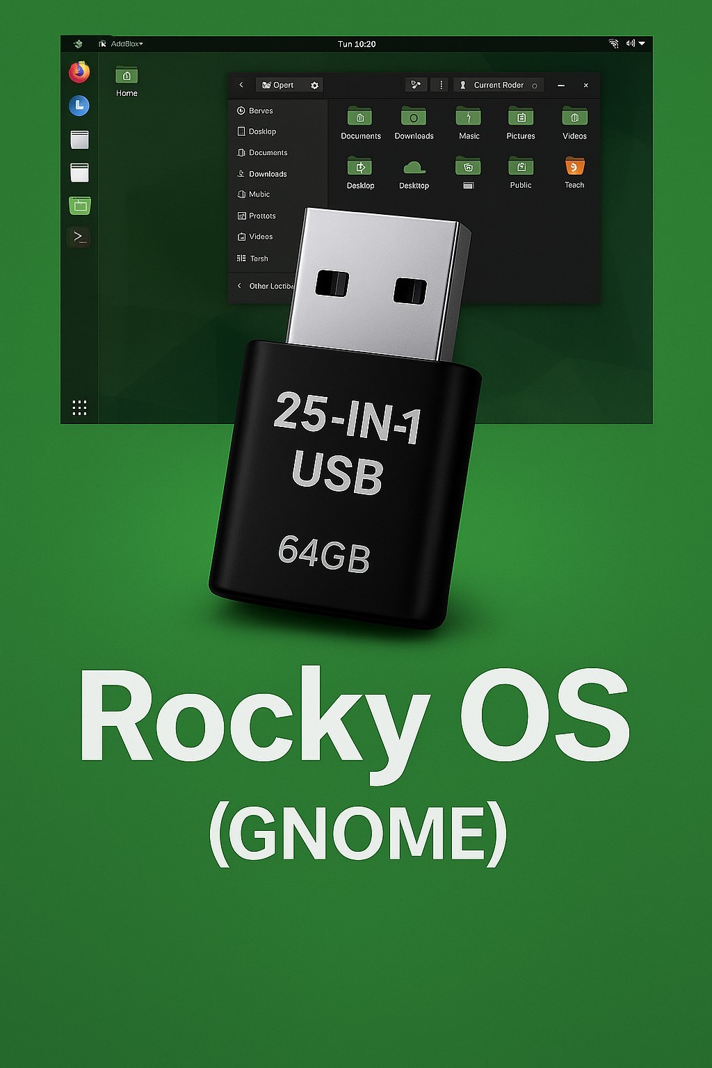 25-in-1 OS USB 128GB Bootable Linux Pack, Arch, AntiX, Fedora, Mint, Zorin, Kali
