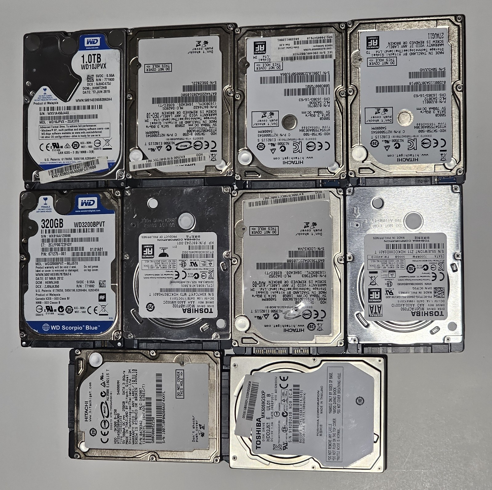 2.5″ Laptop Hard Drive | 1TB 750GB 500GB 250GB 160GB | PS4 Compatible | Tested