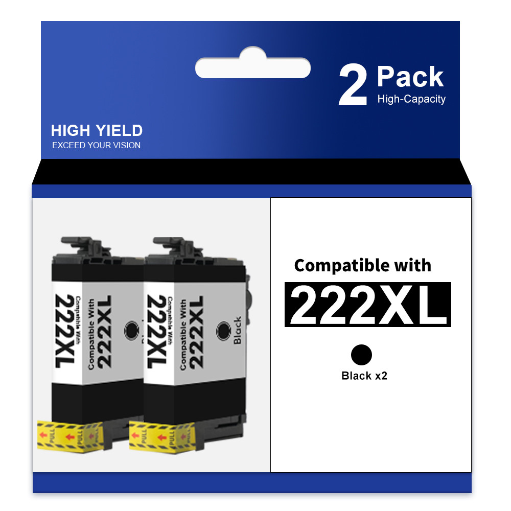 222XL Ink Cartridges Replacement for Epson 222XL Expression Home XP-5200 WF-2960