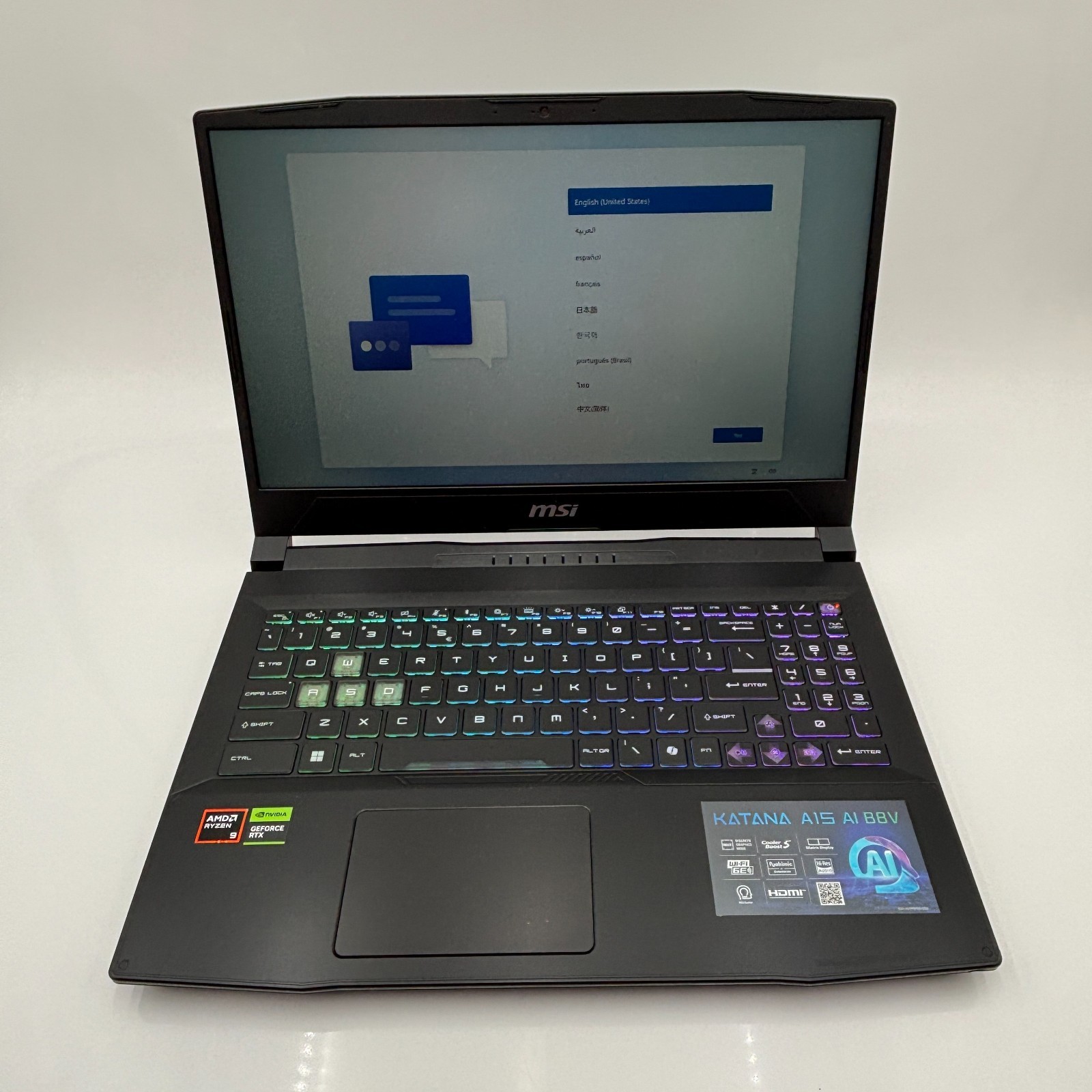 MSI Katana 15 15.6″ FHD Ryzen 9 16GB RAM RTX 4070 1TB SSD Black Windows 11 Home