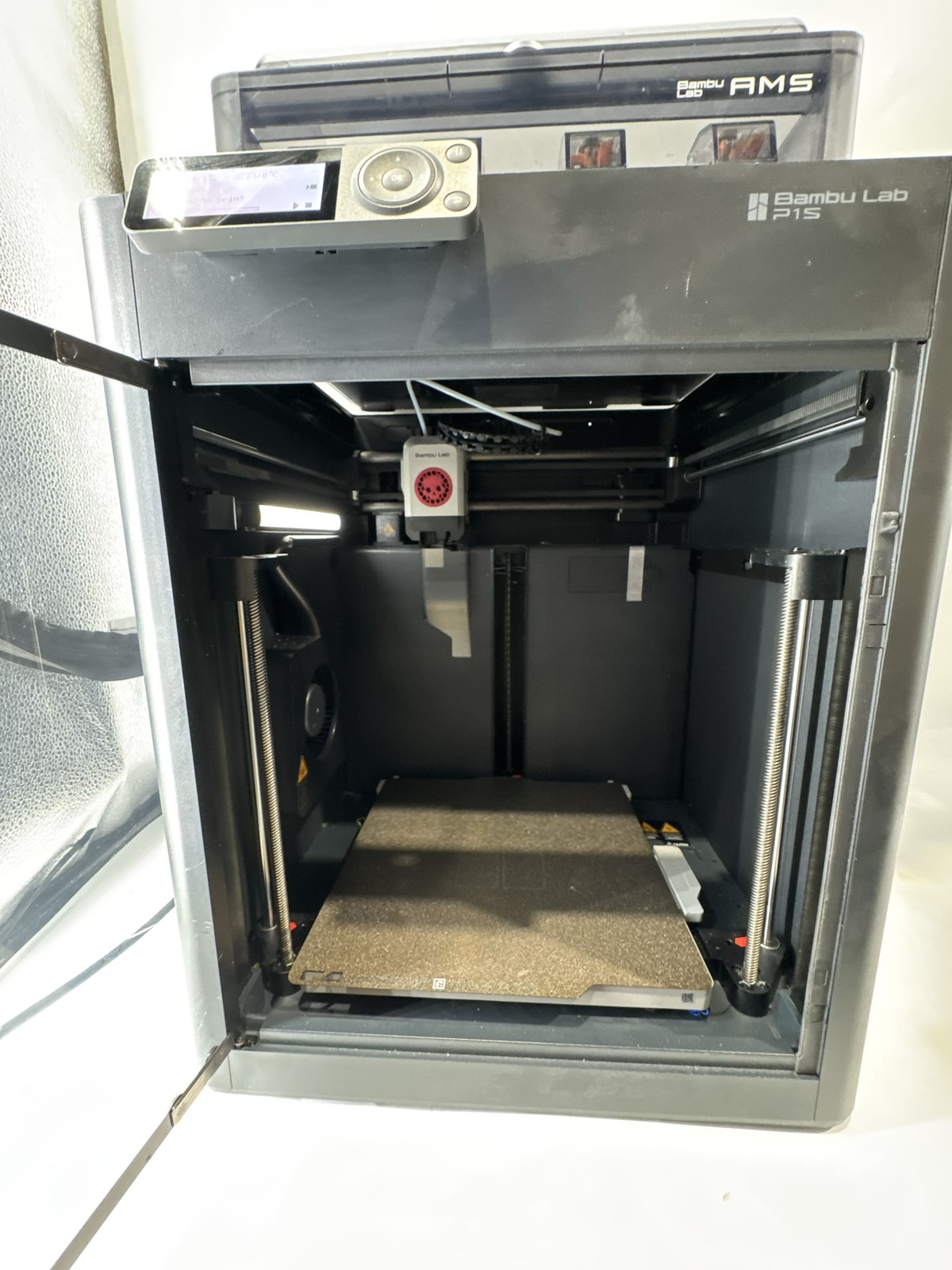 (BROKEN) Bambu Lab P1S Combo 3D Printer AMS Multi-Color High Speed Black