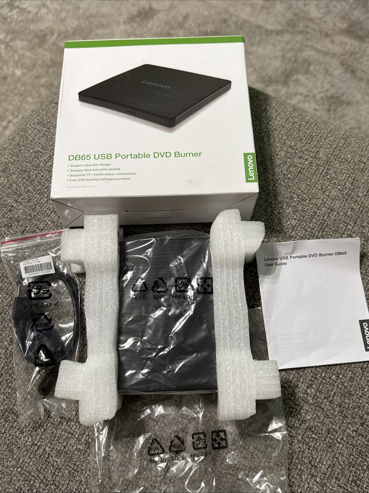 Lenovo Slim DVD Burner DB65 (888015471) Black FREE SHIPPING FROM MISSOURI