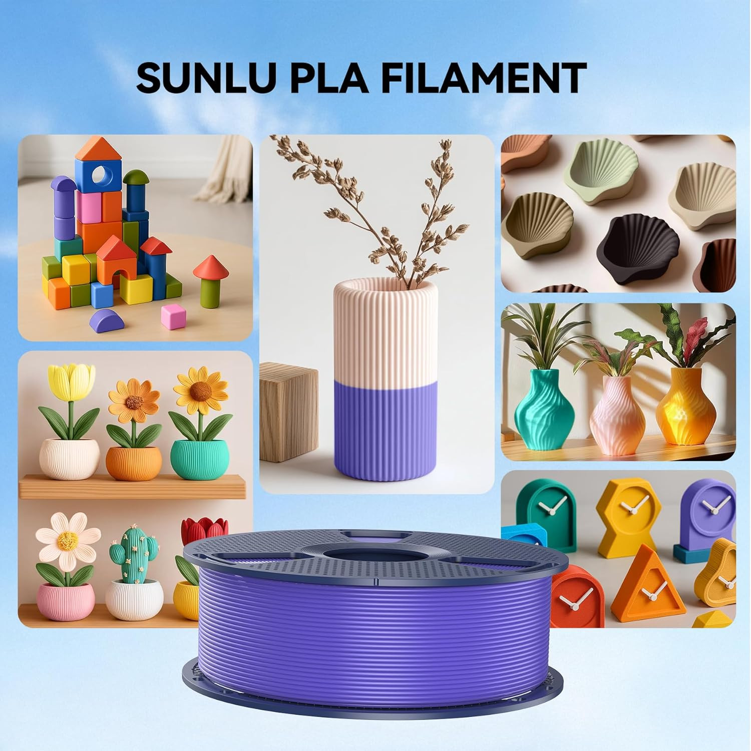 10KG/20KG SUNLU ASA PETG PLA PLA+2.0 PLA-Matte PLA-Meta SILK ABS EABS Filament