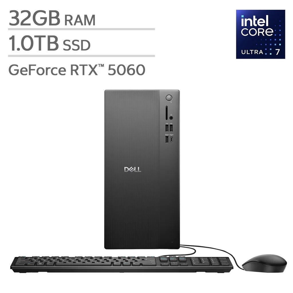 Dell Ect 1250 Intel Core Ultra 7 265F 1TB SSD 32GB DDR5 Rtx 5060 Windows 11 Home