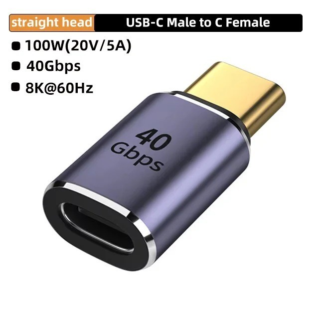 USB C Extender Adapter 40Gbps 8K 60Hz USB C Male to Female Extension Adapter
