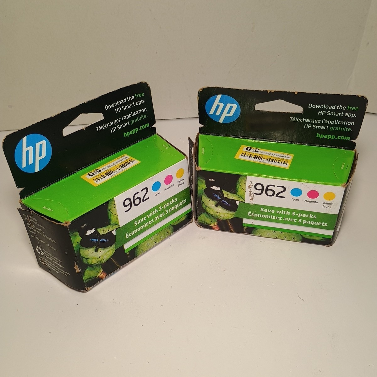 HP 962 Tri-Color Ink Lot Of 2 Boxes Cartridge Expiration May 2024 And April 2024