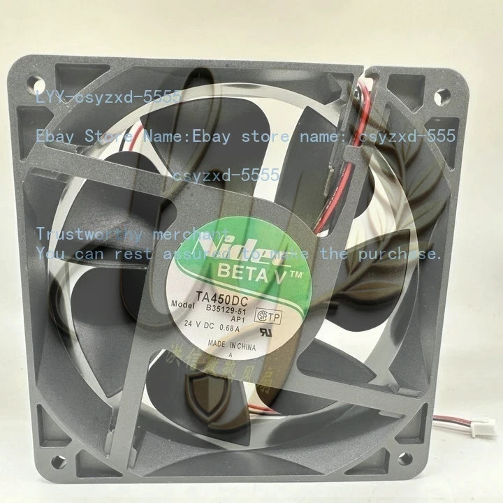 NIDEC B35129-51 12038 24V 0.68A 12CM Large Airflow Dual Ball Cooling Fan