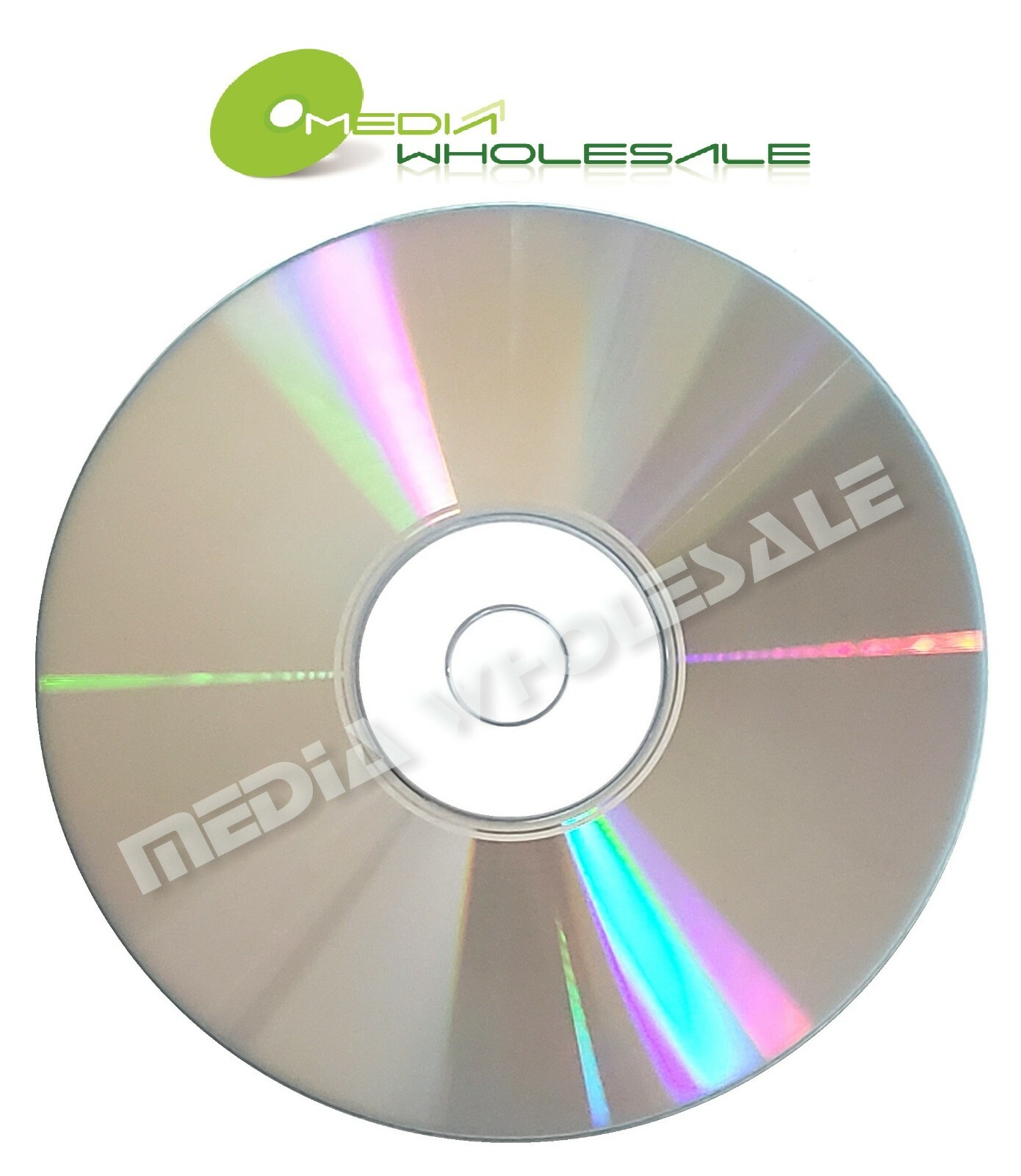 100 pk CD-R CD Silver Shiny Top 52X 700MB Blank Disc No Logo