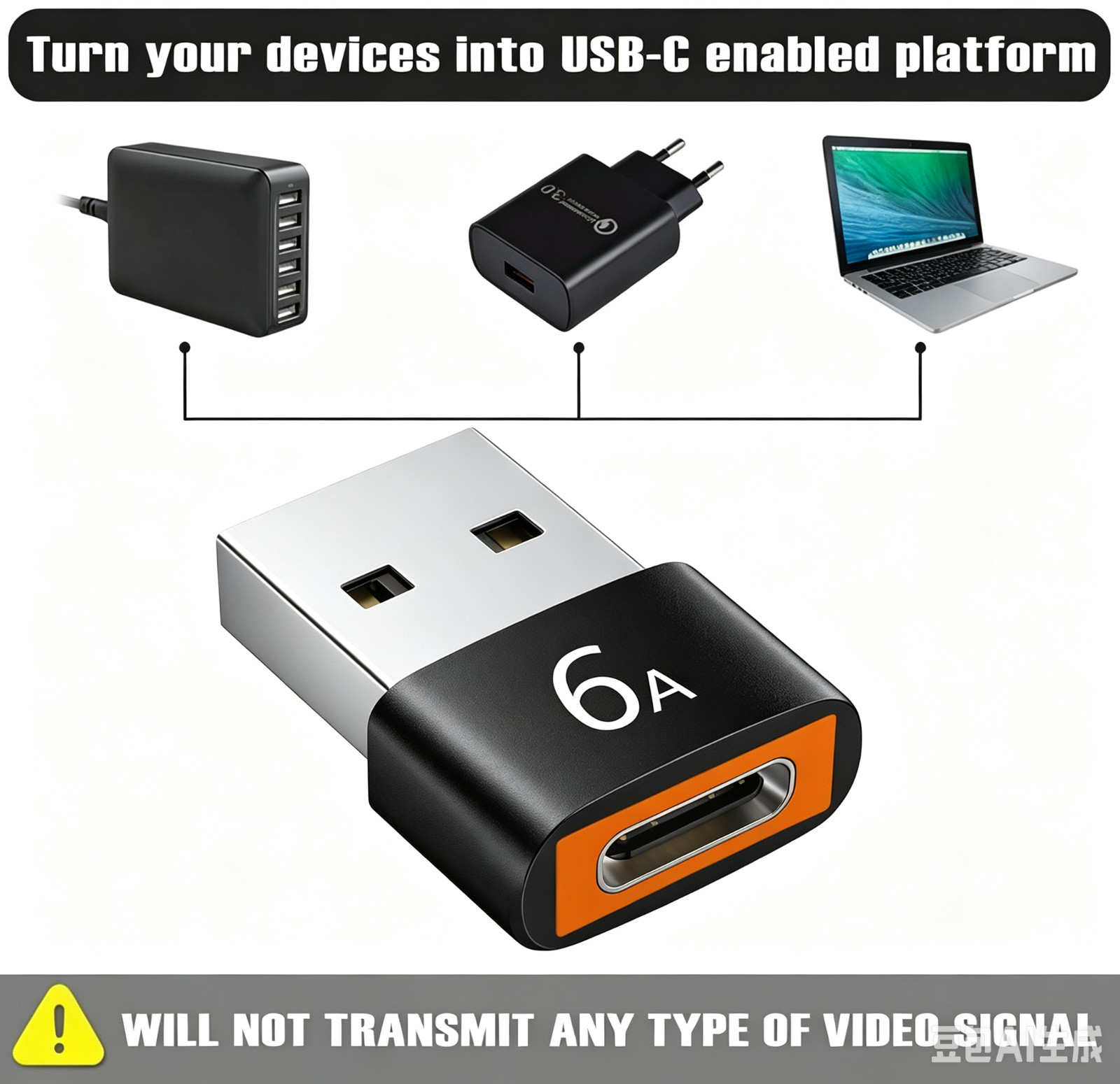 5 PACK USB C 3.1 Type C Female to USB 3.0 Type A Male Port Converter Adapter NEW