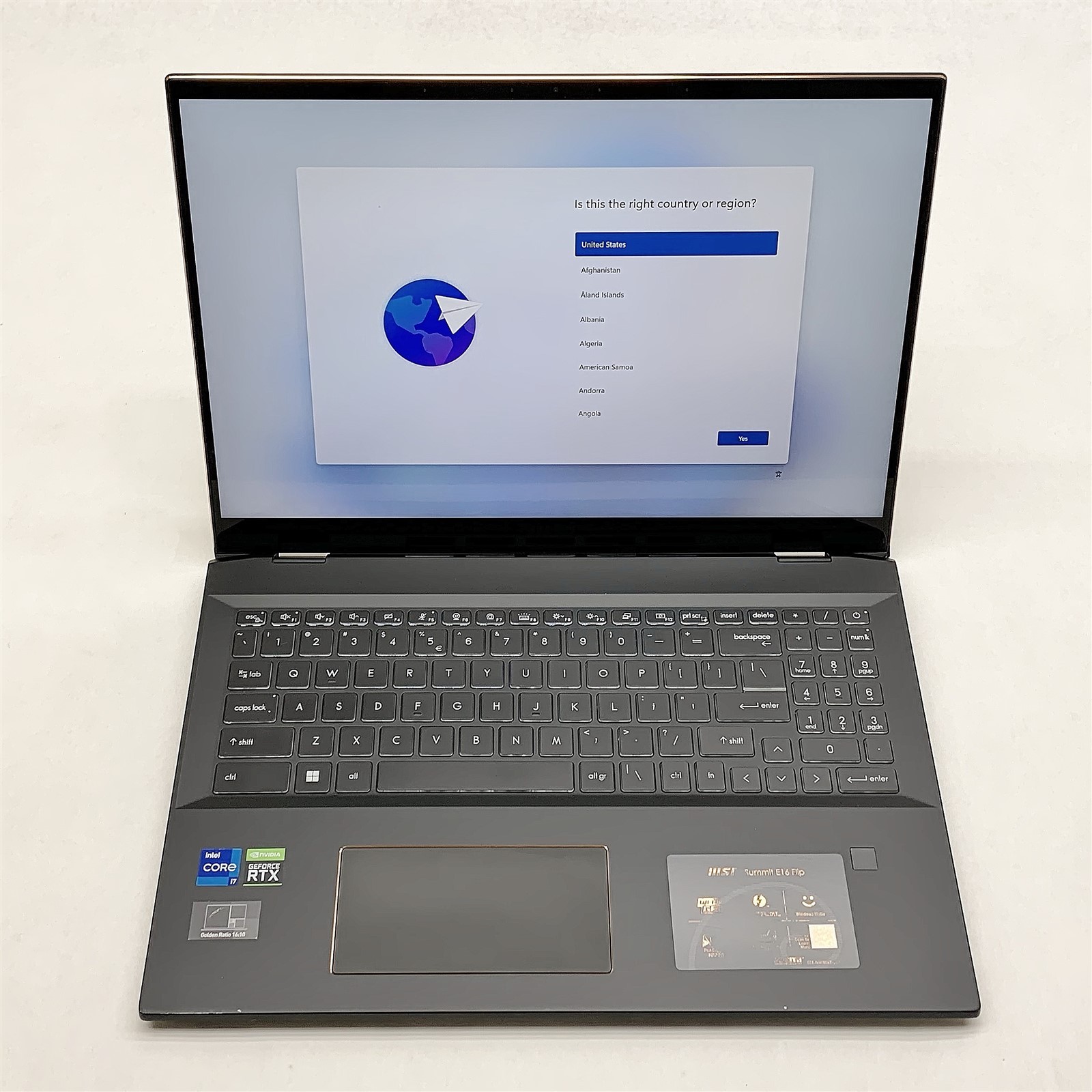 MSI Summit E16 Flip Evo i7 1195G7 2.90GHZ 16″ 32GB 512GB NVMe RTX 3050 Win 11