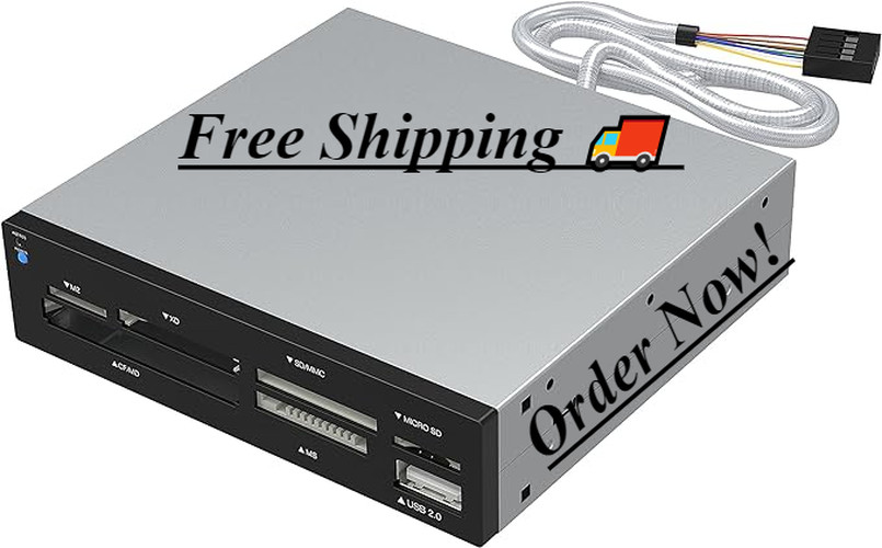 74-In-1 3.5-Inch Internal Flash Media Card Reader/Writer with USB Port [NEW]