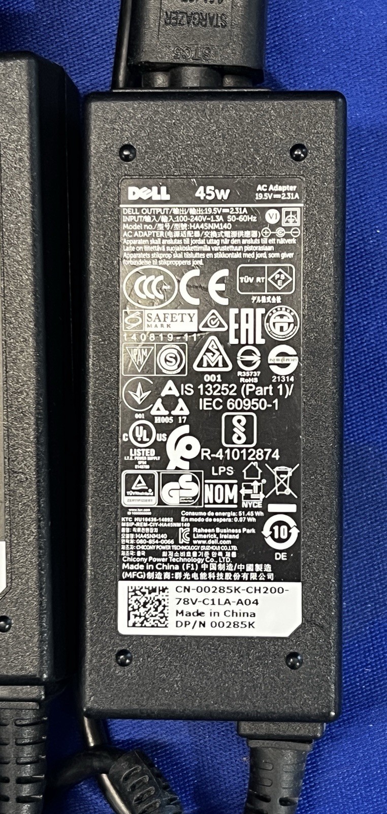 Dell 45W 65W 90W 130W AC Adapter Charger 4.5mm Small Barrel Tip- Laptop Lot: 22