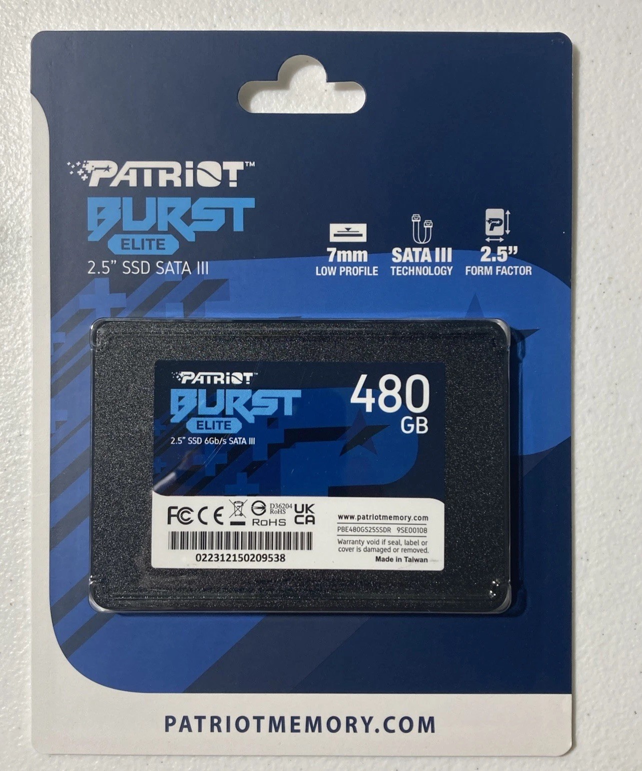Patriot Burst Elite 2.5″ 480GB SATA III TLC Internal Solid State Drive (SSD) NEW