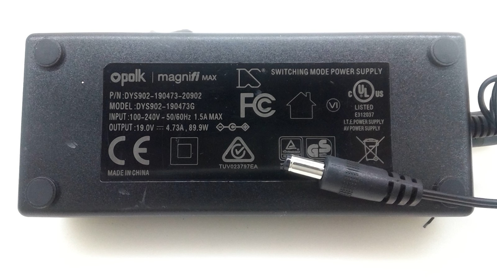 Genuine Polk 19V 4.73A 89.9W AC/DC Adapter DYS902-190473G for AM8214 AM8215