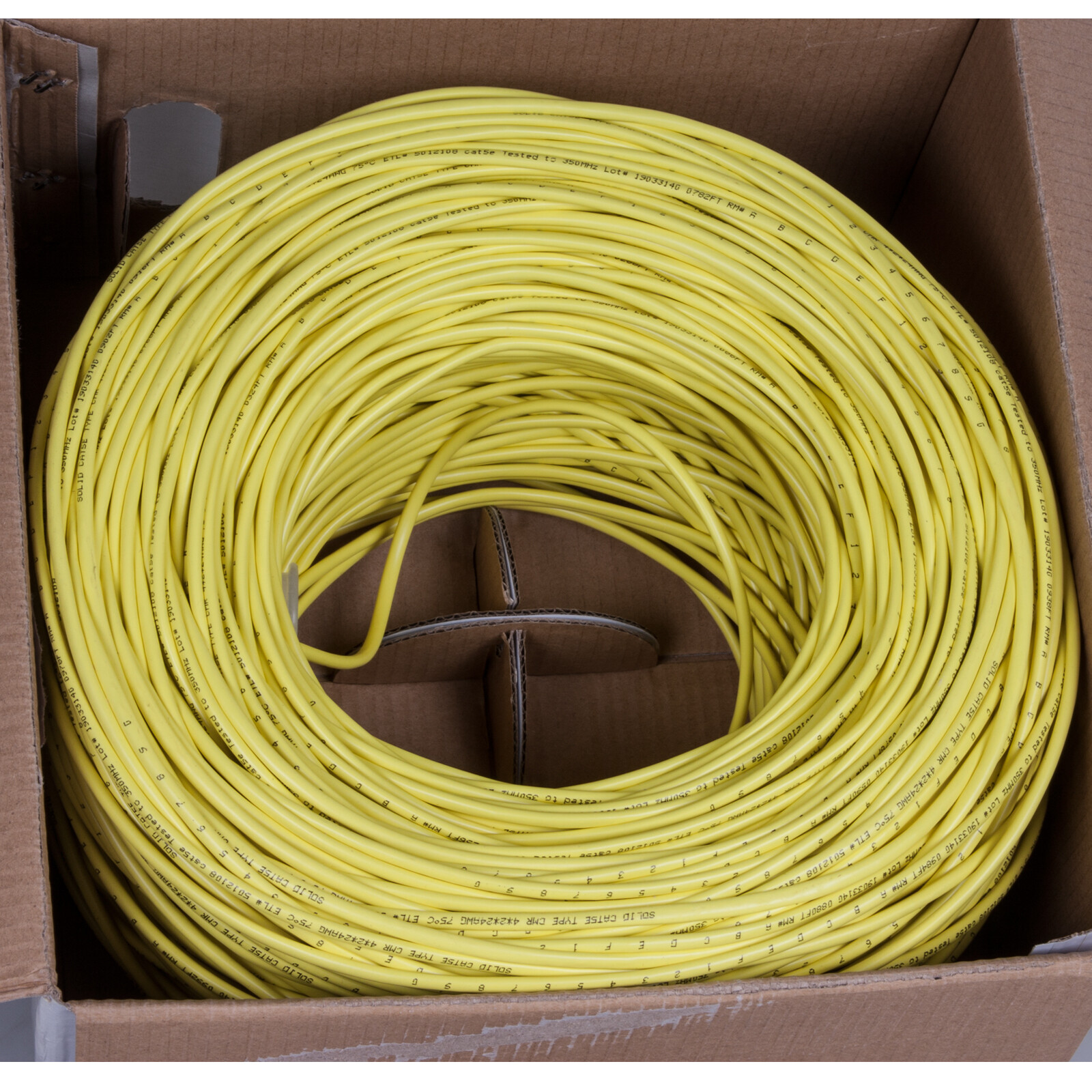 1000 Ft CMR Rated 24AWG Solid Bare Copper Conductor UTP PVC Network Cable