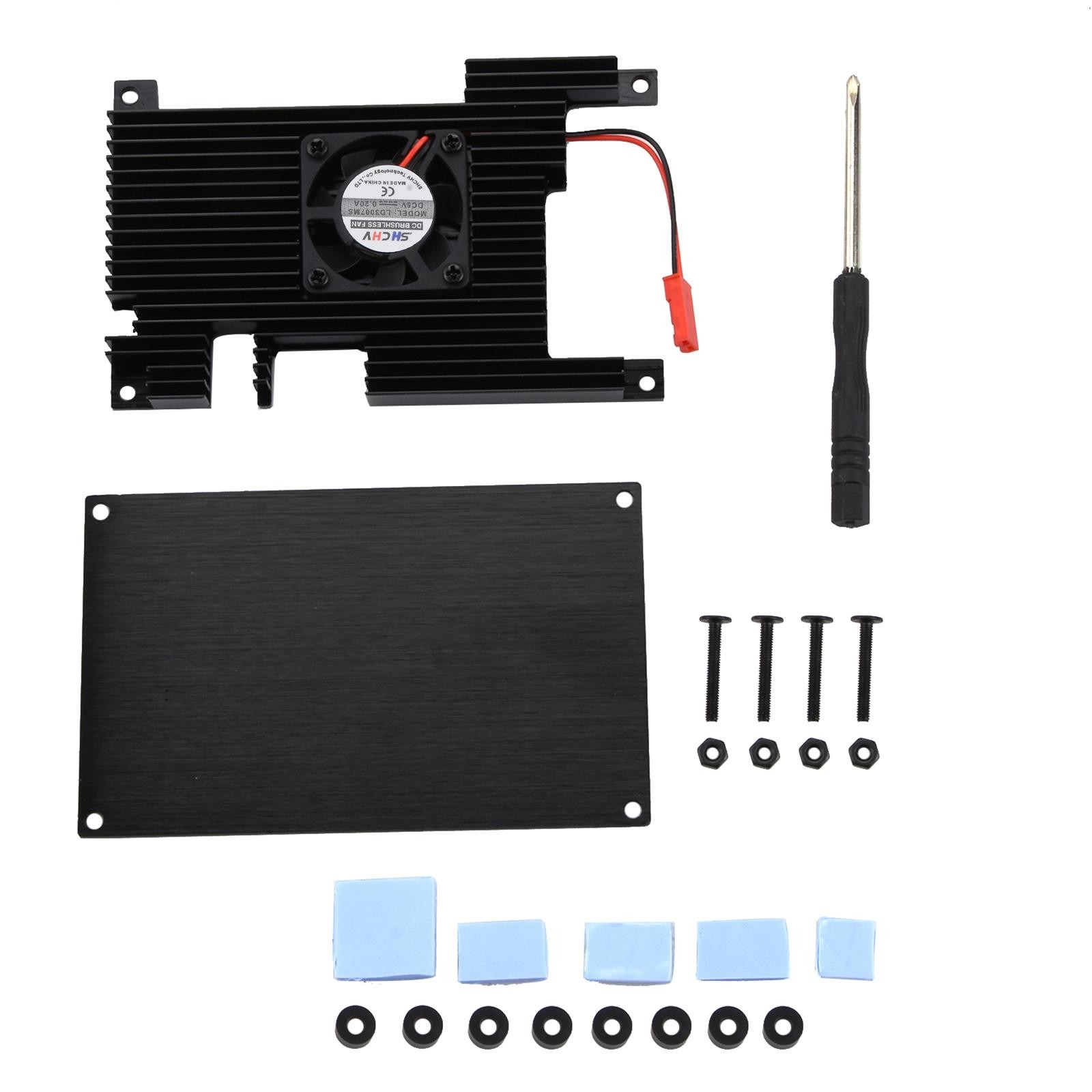 Aluminum Case with Fan Active Passive Cooling Radiator Heatsink For Orange Pi 5