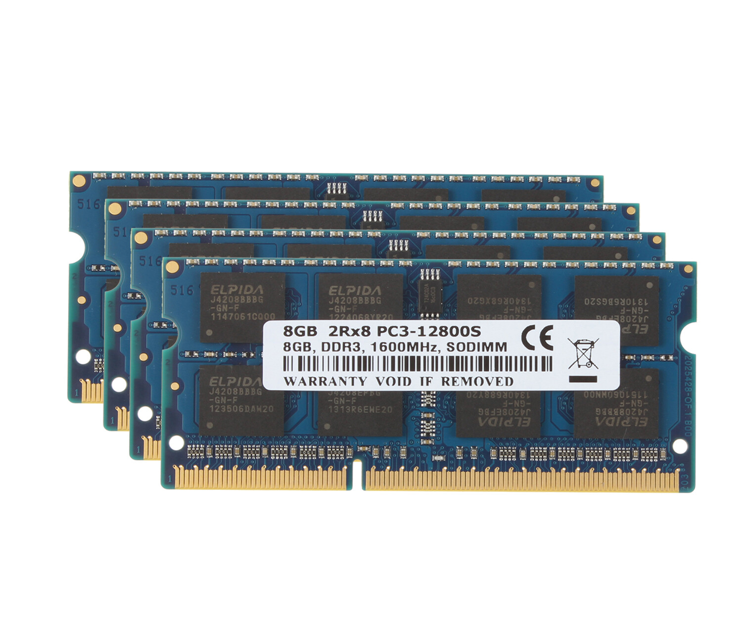 32GB (4X 8GB) Kit 2Rx8 PC3-12800 SODIMM RAM Laptop Memory Intel DDR3 1600Mhz
