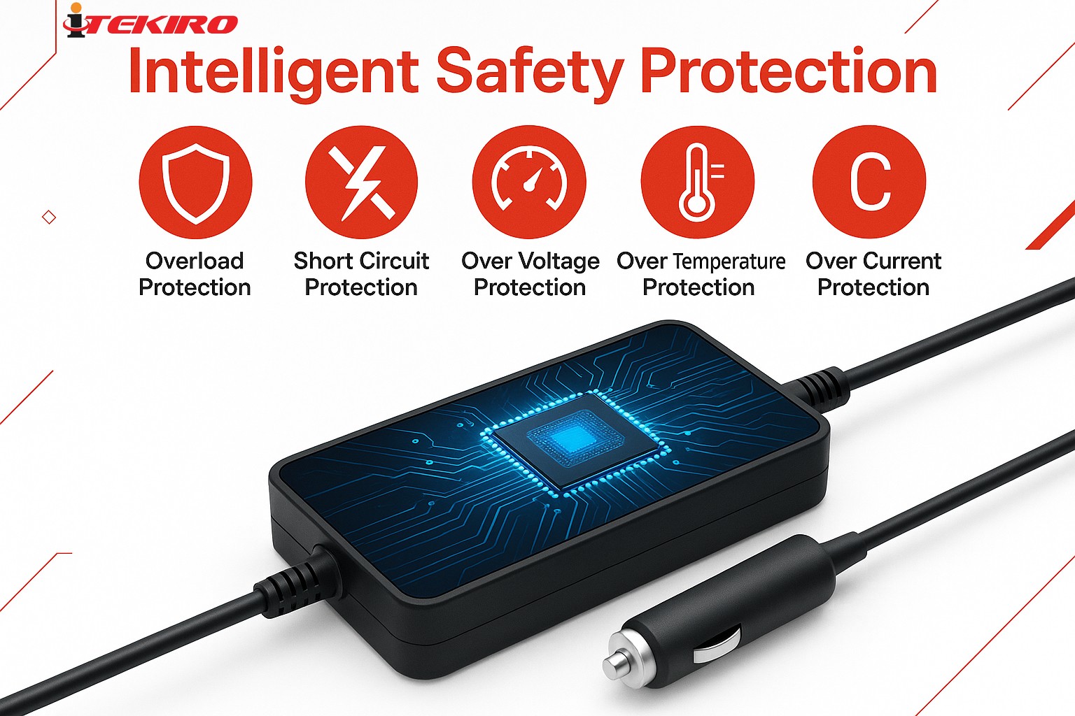 65W Car Charger for Lenovo Yoga Yoga 910-13IKB 80VF, Yoga 920-13IKB 80Y7 80Y8