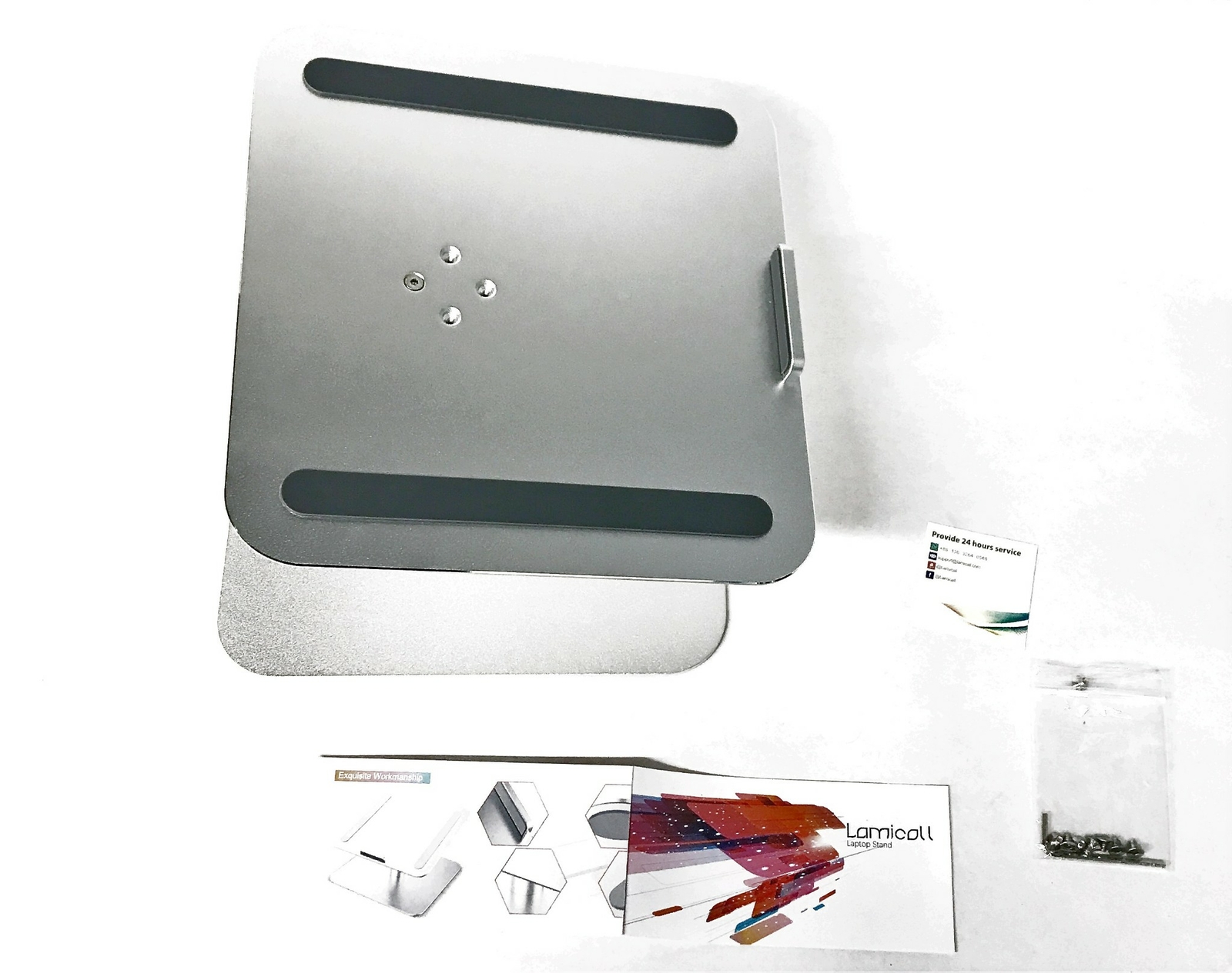 Lamicall “L” Silver 360 Rotatable Laptop Stand L-US-S-RY NOS
