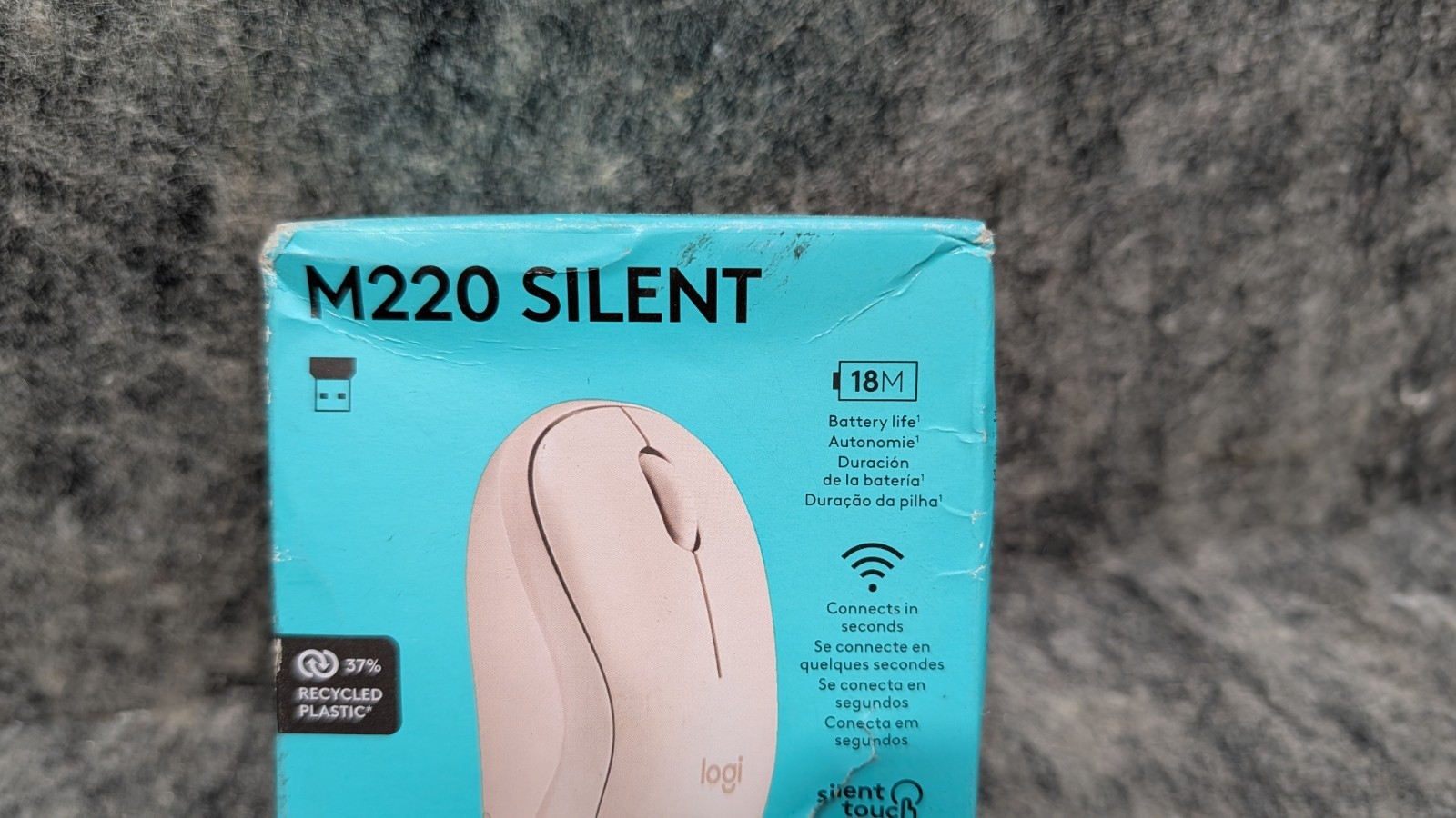 Logitech M220 Silent Wireless Mouse, 2.4 GHz with USB Receiver – Rose 🔥New🔥