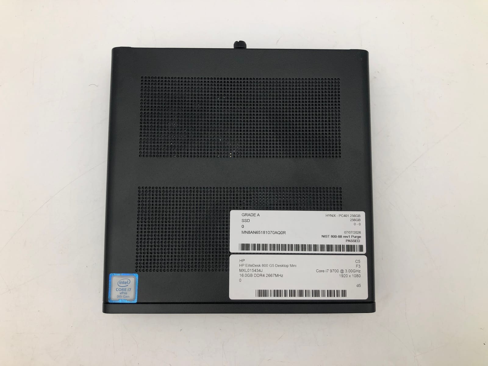 HP | EliteDesk 800 G5 Desktop Mini | i7-9700 | 16GB | 256GB NVMe | Win 11 Pro