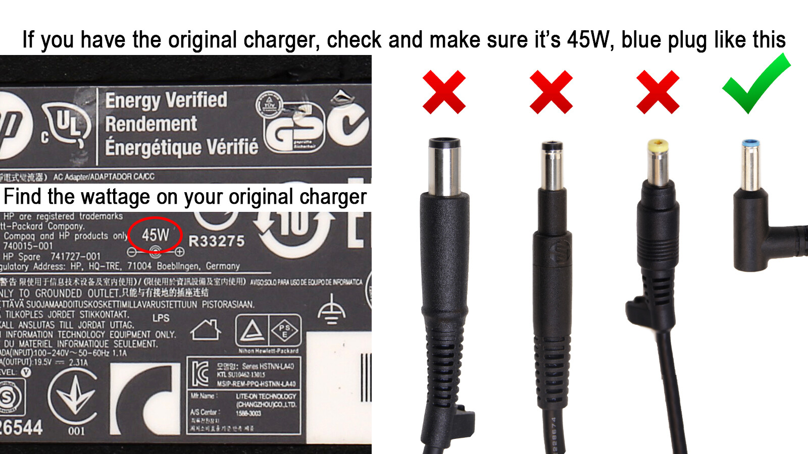 HP EliteBook 845 G7 45W Lot of 10X Genuine AC Adapter Wholesale