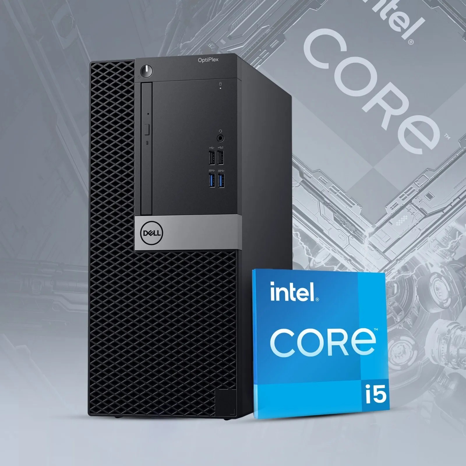 Dell OptiPlex MT Desktop PC i7-7th 16GB RAM 1TB SSD 24″ LED Built in WiFi Win 11