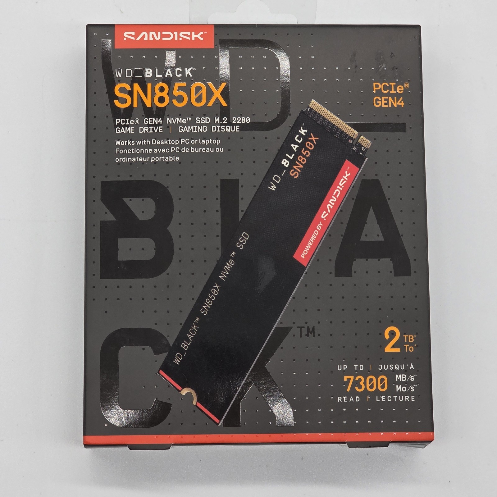 SanDisk WD BLACK SN850X 2TB PCIe Gen4 NVMe M.2 2280 SSD Western Digital