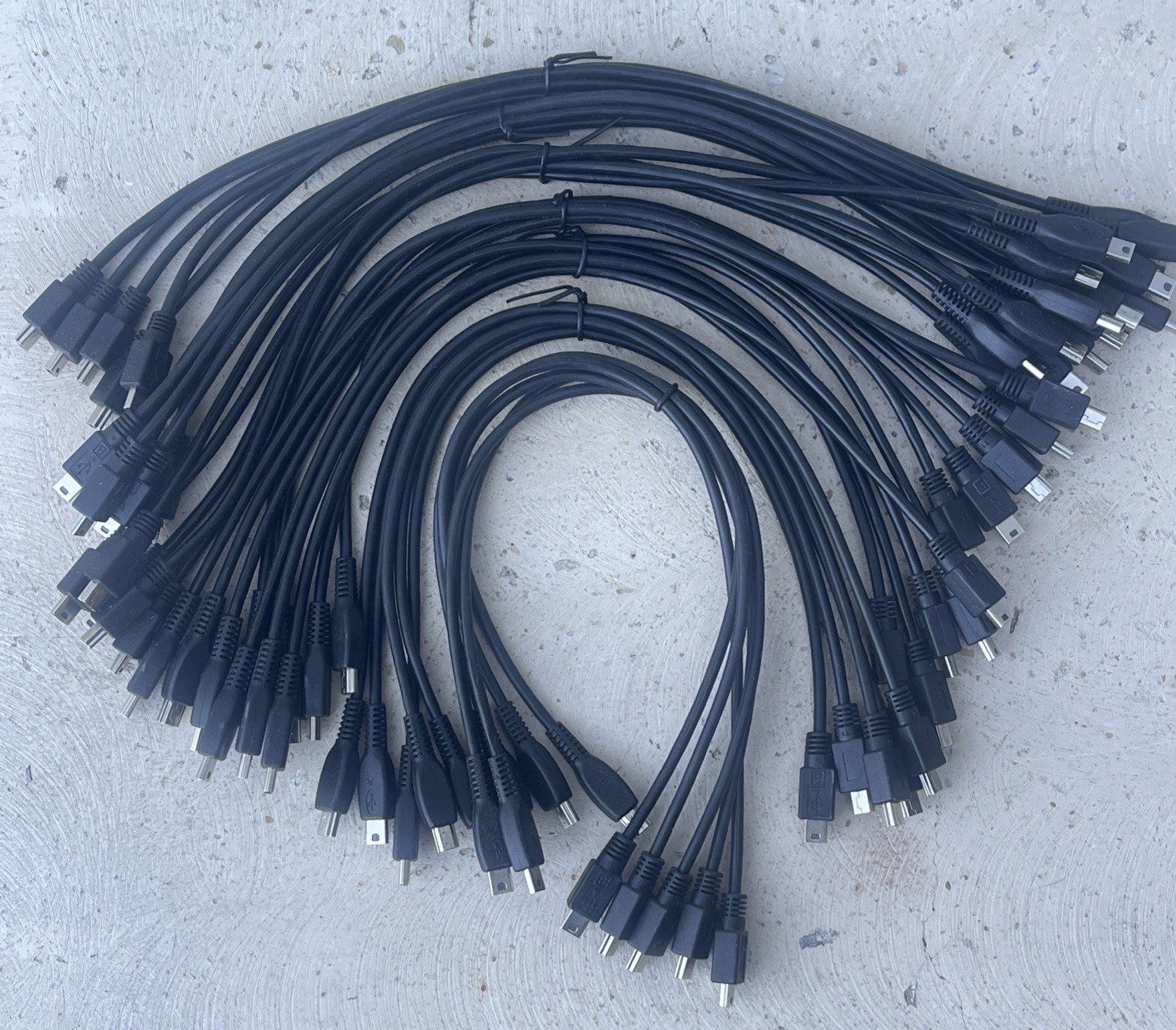 Lot of 35 New 1ft Mini USB Cables 5-Pin Bulk Wholesale