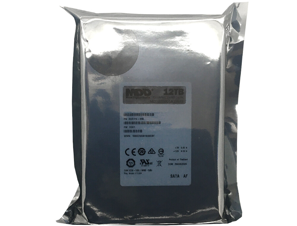 MaxDigitalData 12TB 7200RPM 256MB Cache SATA 6.0Gb/s 3.5″ Desktop Hard Drive