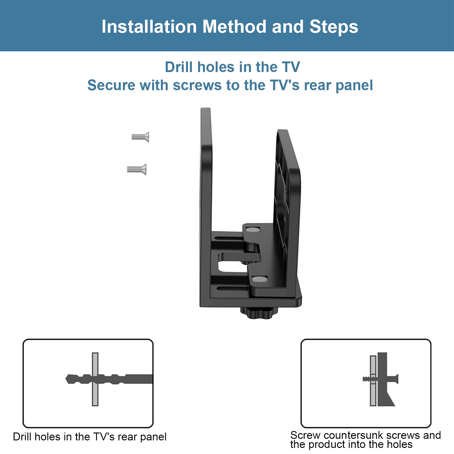 Wall Mount Router Holder, Adjustable Bracket for WiFi Modem/Laptop/Set-Top Box
