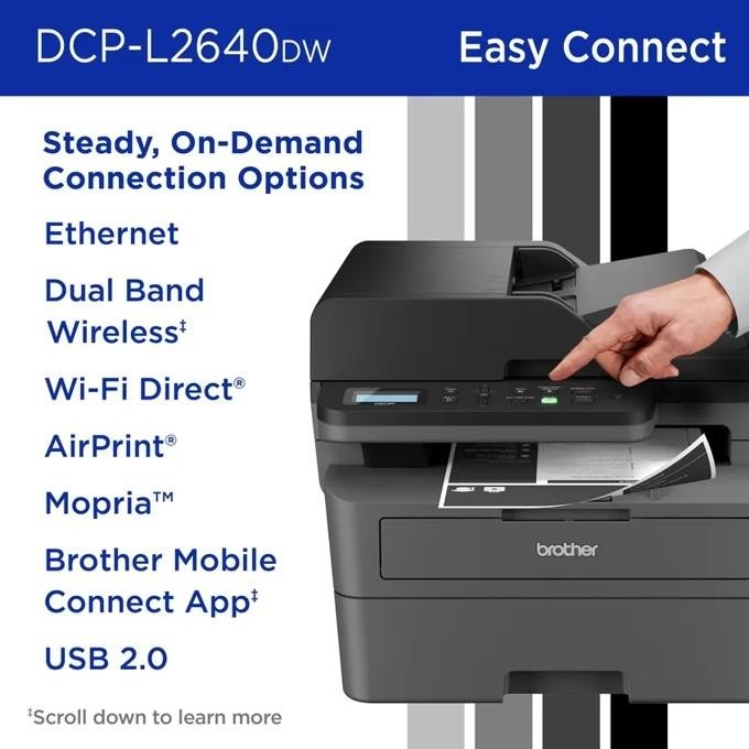 Brother DCP-L2640DW Wireless Monochrome Laser Printer Scanner Copier FREE SHIP