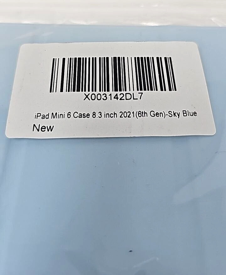 Hard Case 8.3 Inch for Apple iPad Mini 6th Gen 2021 Sky Blue Book Cover Fold