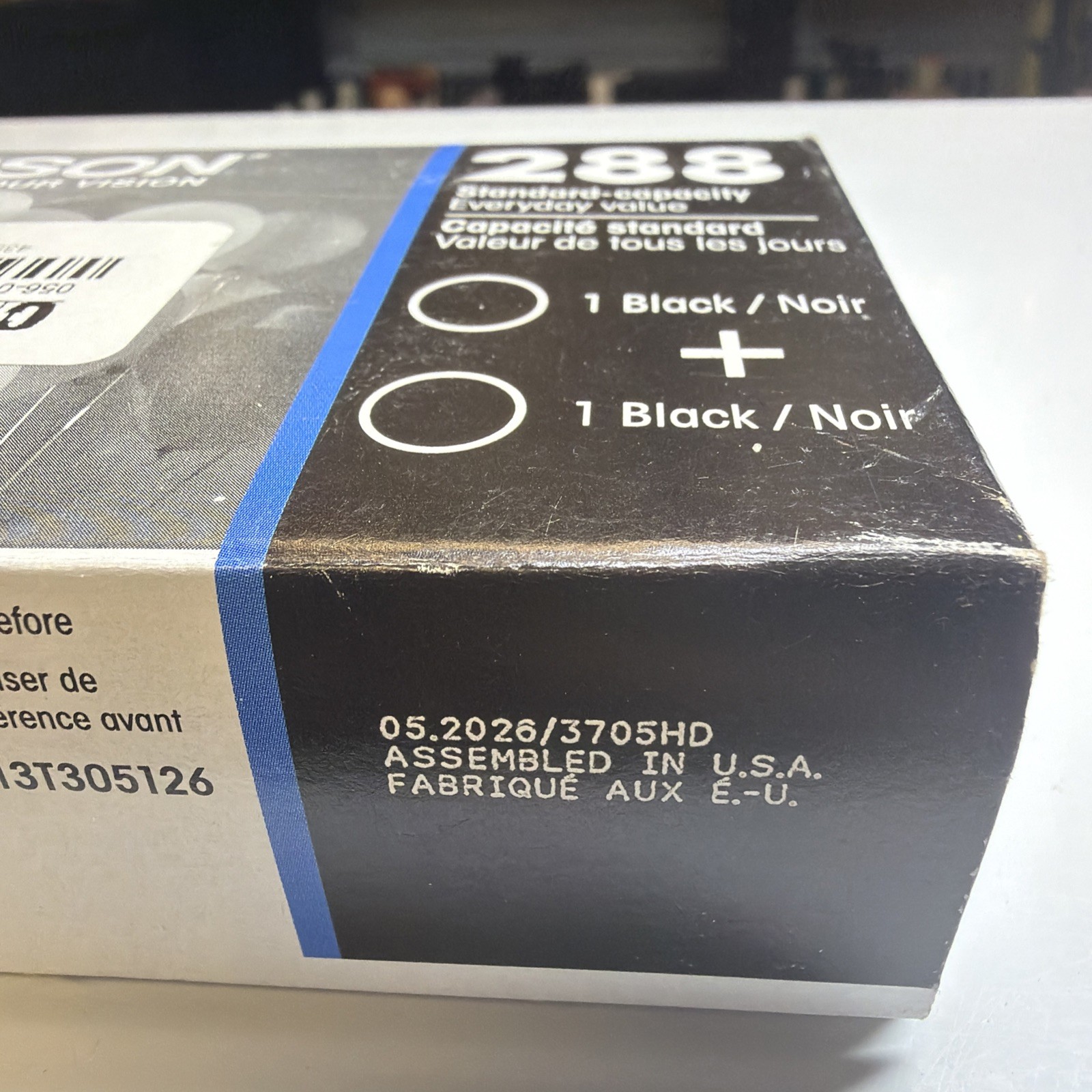 Epson 288 Black Ink Cartridges 2-Pack Standard Capacity Genuine Sealed 05/2026