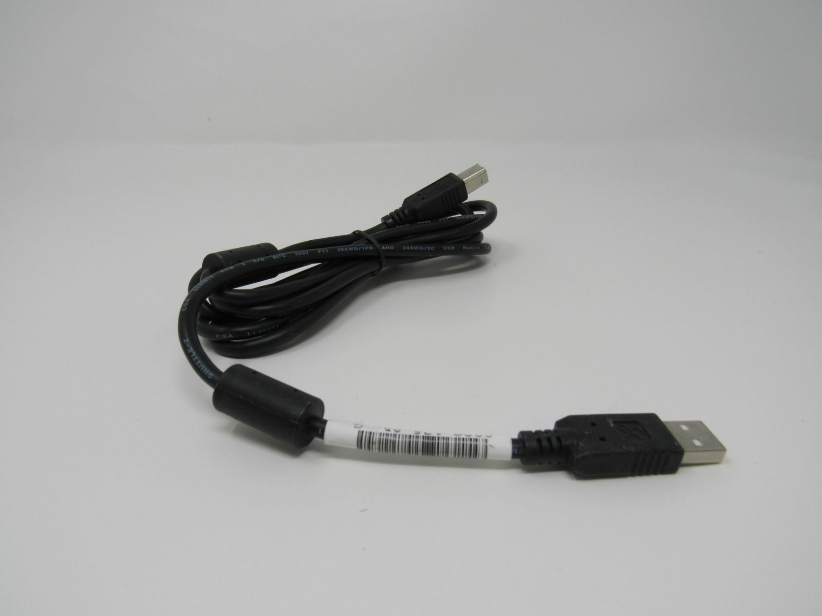 Standard USB A Plug to USB B Plug Cable 5.5 ft Male