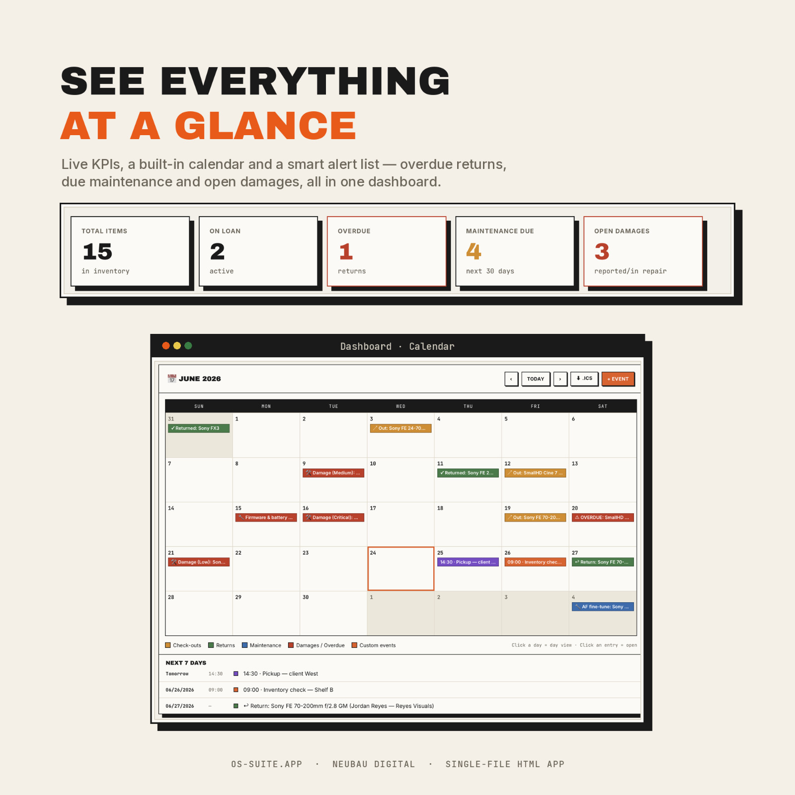 Equipment Inventory Software | Asset Management, Loan Tracking & Maintenance