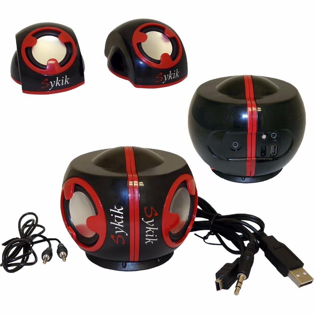 SYKIK SP0226BR BUDDIES BLUETOOTH MINI SPEAKERS PAIR FOR PC LAPTOP SMARTPHONE NEW