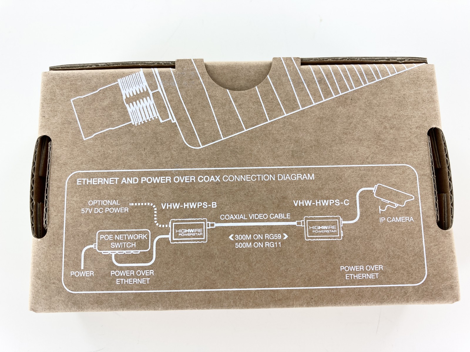 Veracity VHW-HWPS-B Highwire Powerstar Ethernet & POE Over Coax Adapter BASE