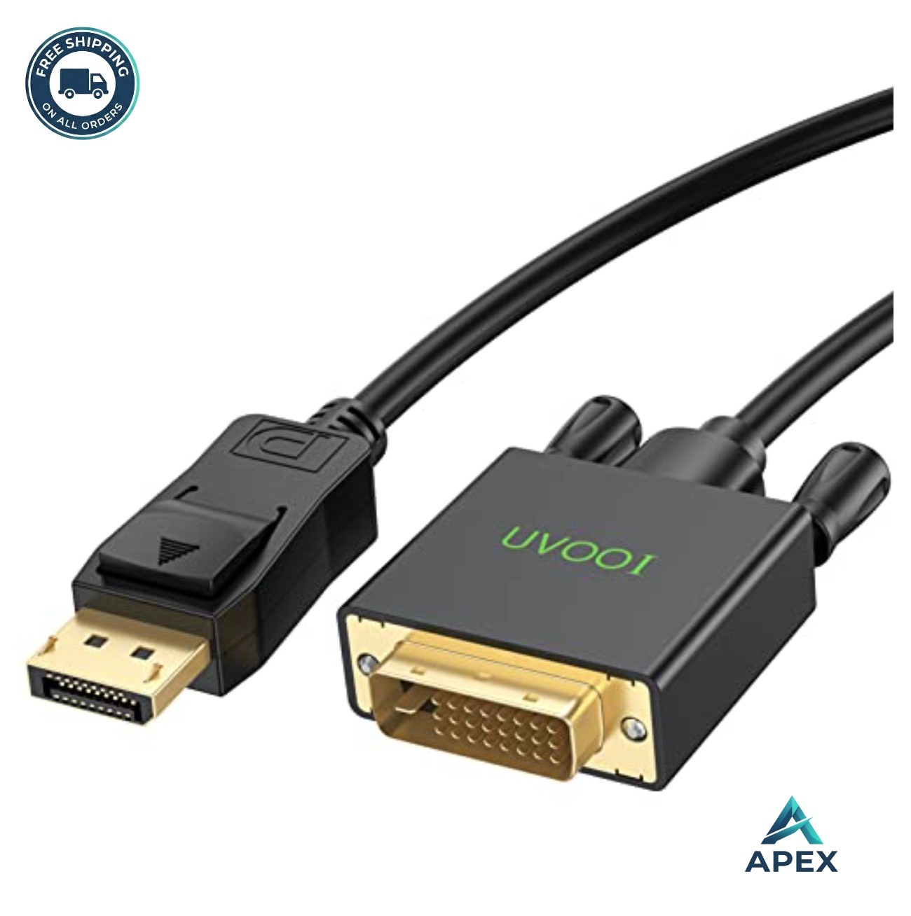 DisplayPort to DVI Cable 10ft DP to DVI-D Male to Male for Monitor Laptop PC