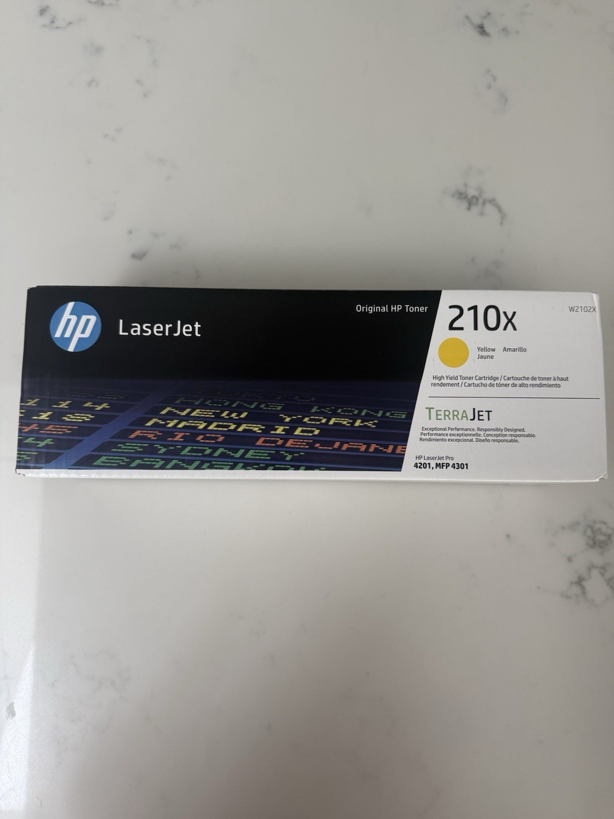 HP 210X Yellow High-Yield Toner Cartridge | W2102X LaserJet Pro 4201, MFP 4301