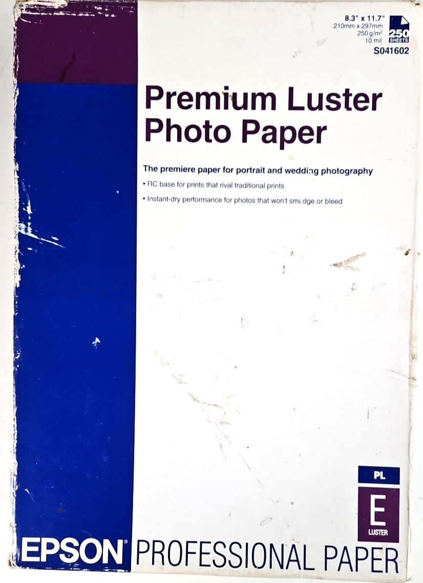 Epson Premium Luster Photo Paper 250 Sheets Professional Paper 8.3″ x 11.7″