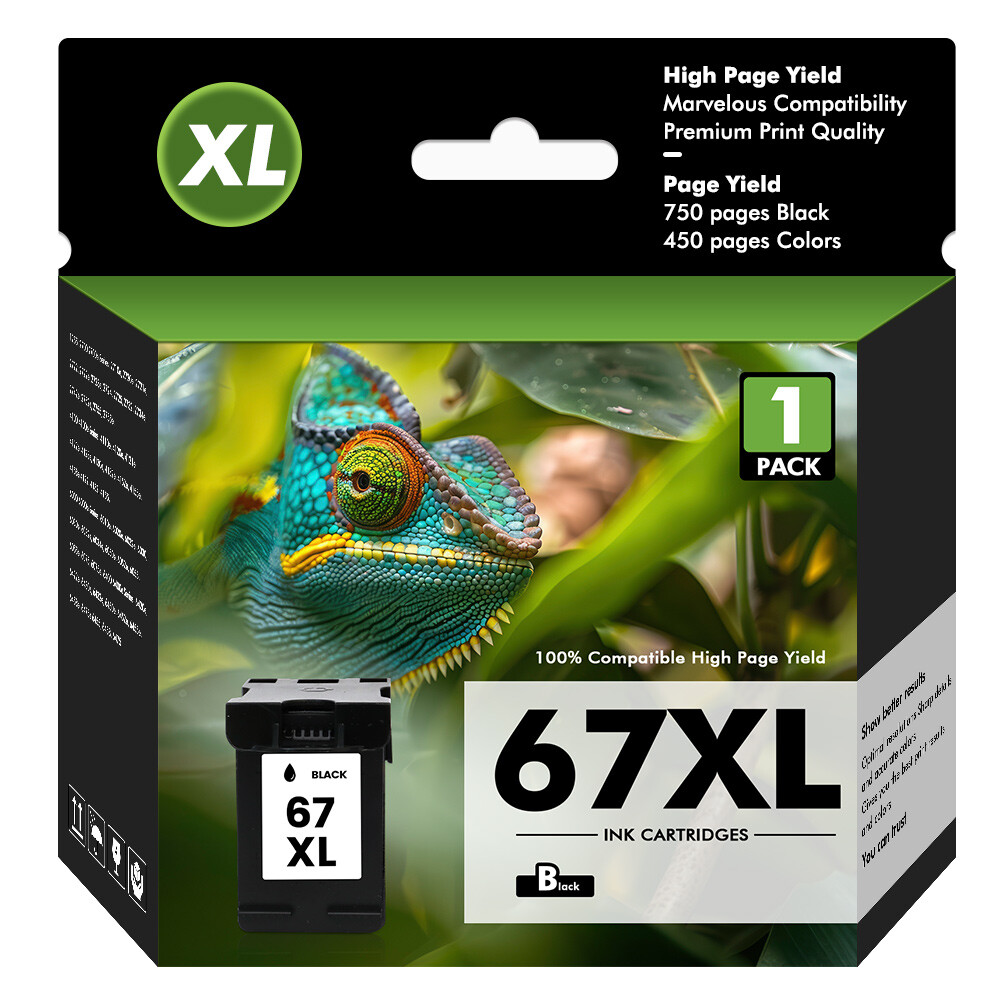 67XL Ink Cartridge for HP Deskjet 2700 2752 2755 4155 Envy 6000 6452e Printers