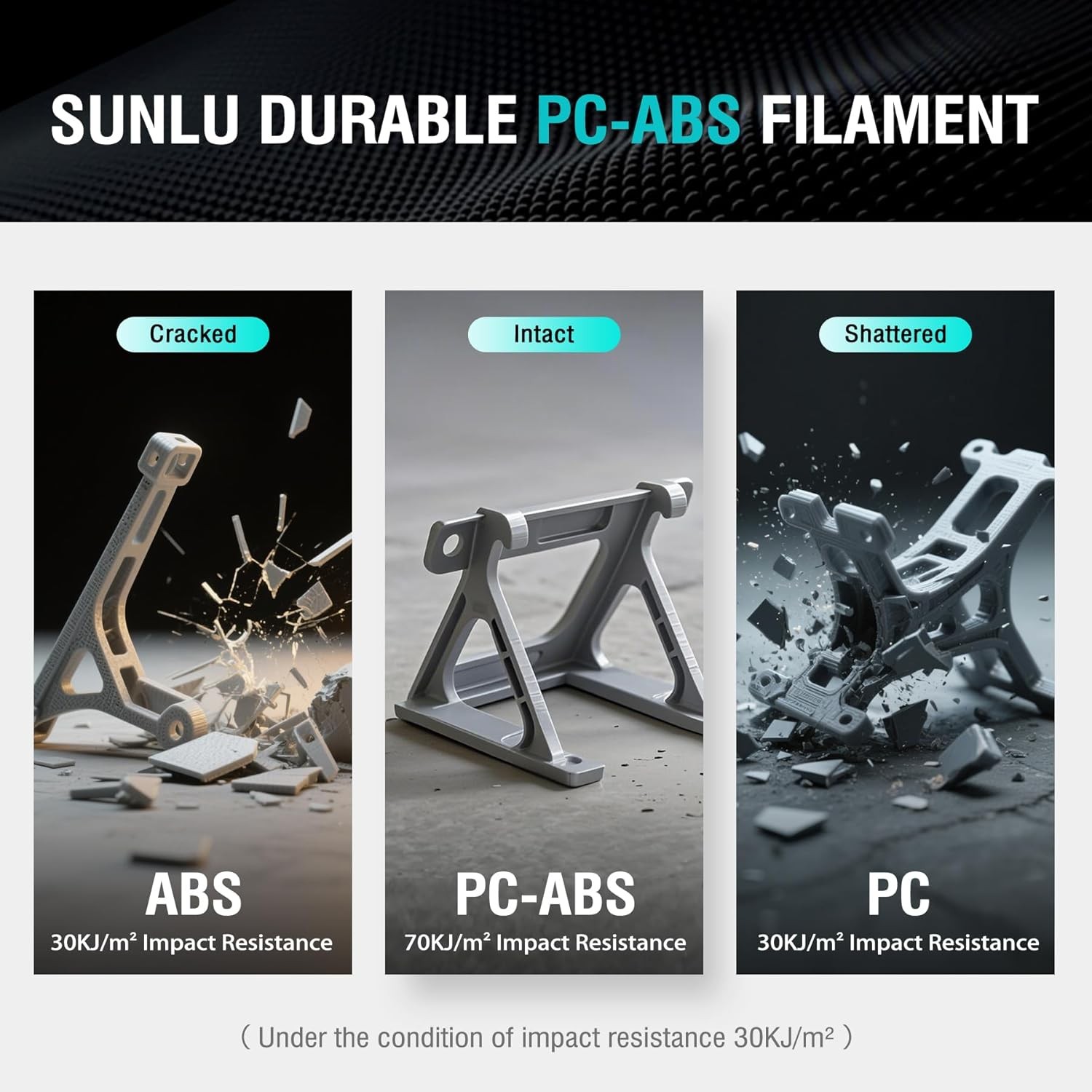 SUNLU 1.75MM PP/Easy PA/PA6-CF/PA12-CF/PC-ABS 3D Engineering Filament 1KG/0.8KG